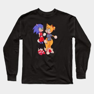 Sonic and Tails genderbend Long Sleeve T-Shirt